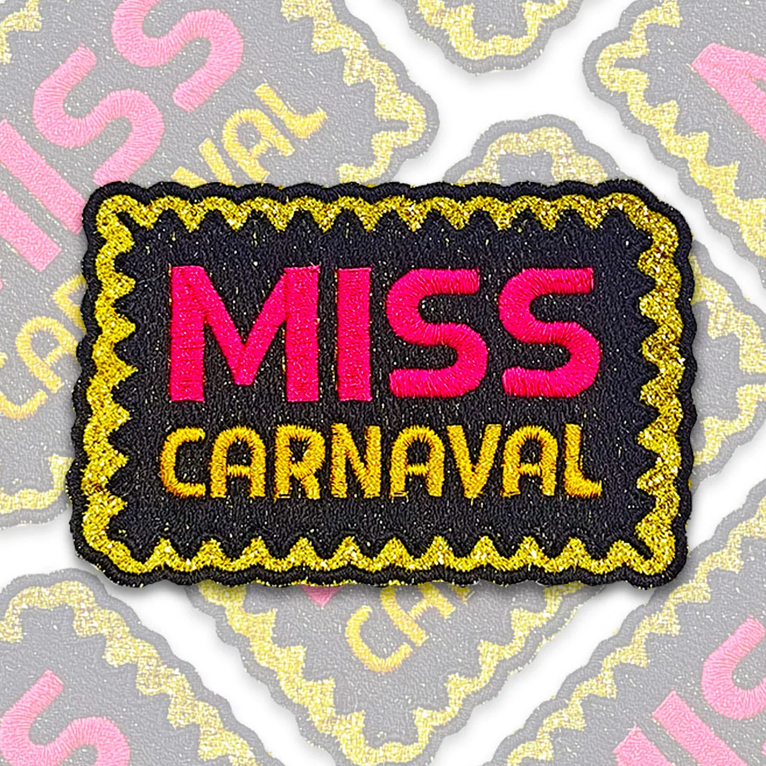 Miss Carnaval Gouden Glitterembleem