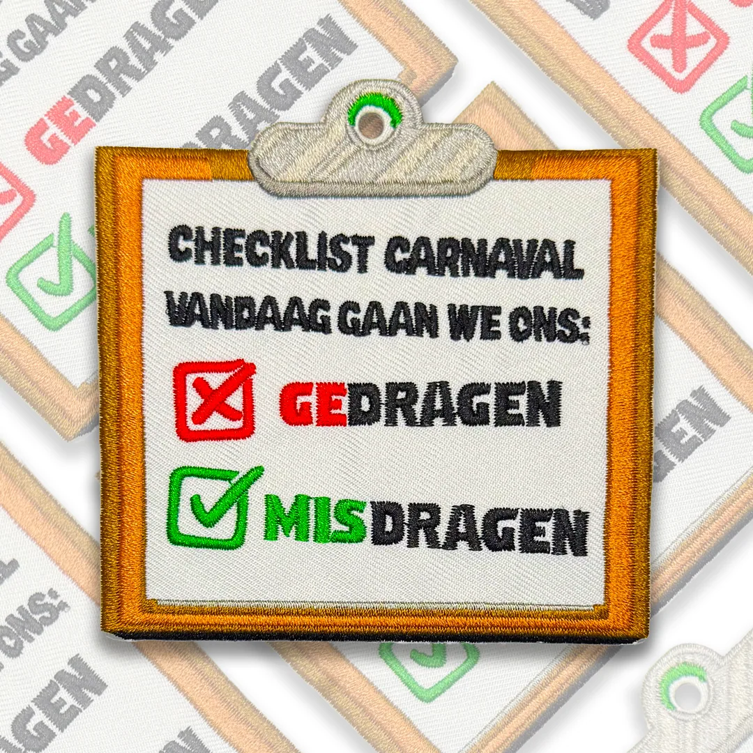 Checklist Misdragen Carnaval Embleem