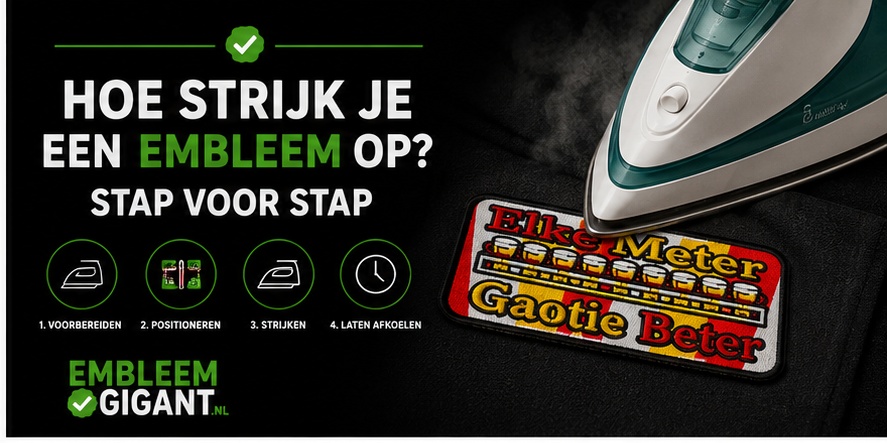 Hoe strijk je een embleem op? Stap voor stap