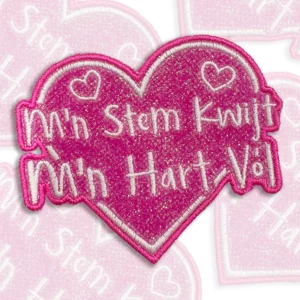 Stem Kwijt, Hart Vol Embleem met écht Roze Glitter Special